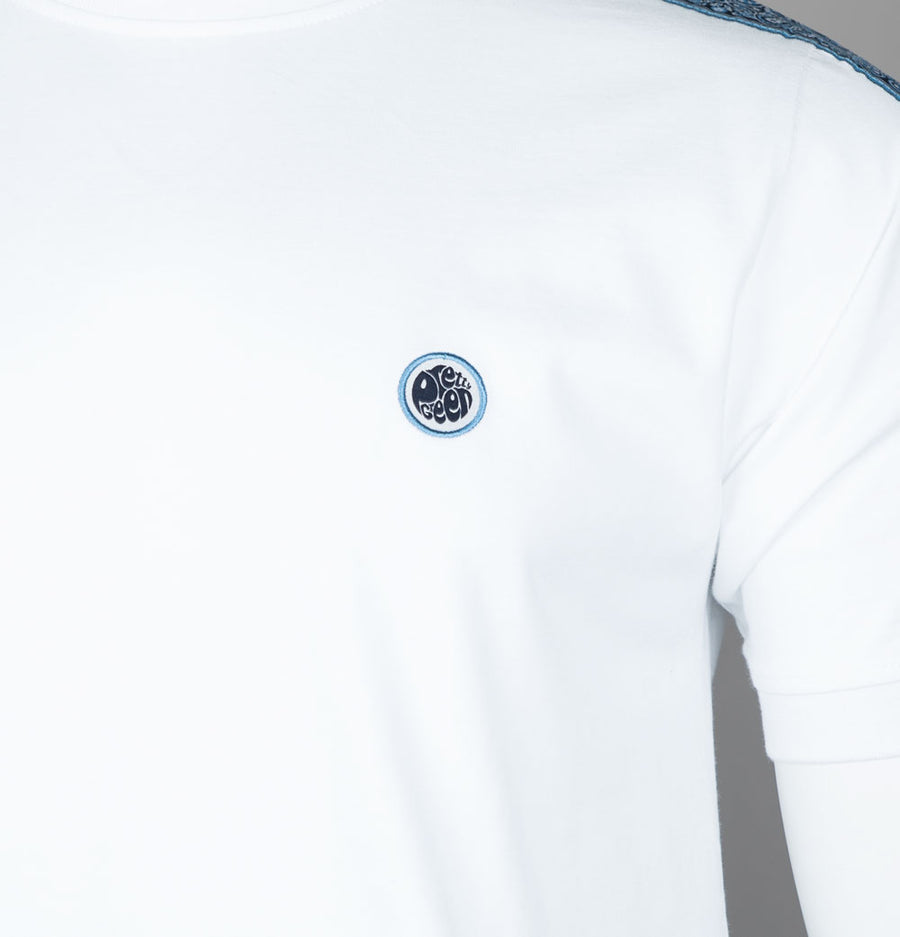 Pretty Green Eclipse Paisley Tape T-Shirt White