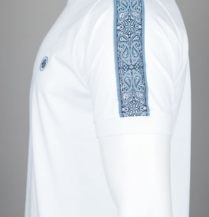 Pretty Green Eclipse Paisley Tape T-Shirt White