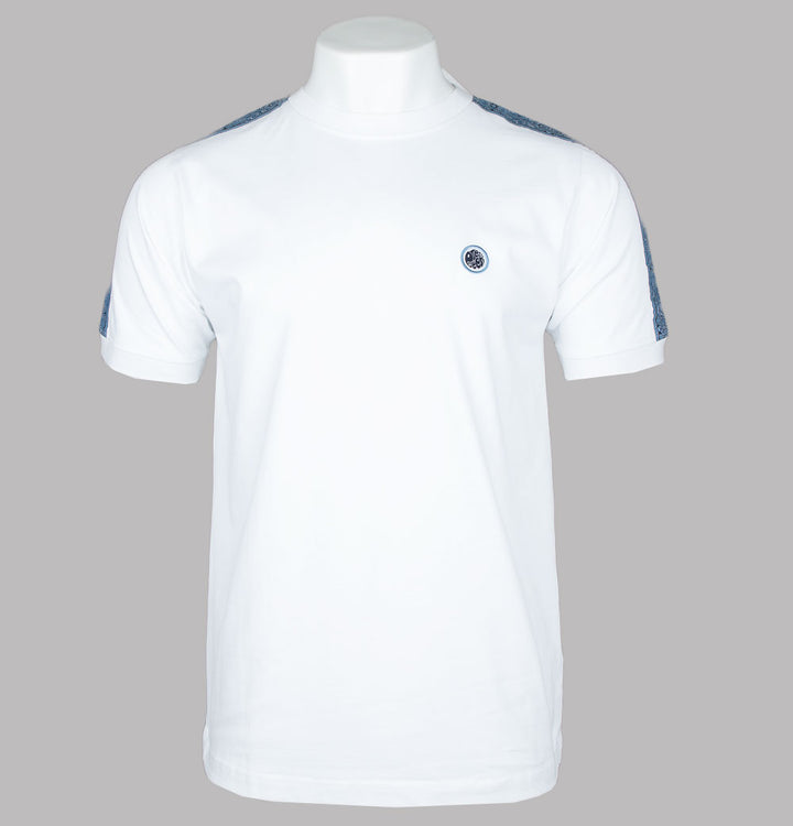 Pretty Green Eclipse Paisley Tape T-Shirt White