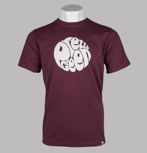 Pretty Green Gillespie Logo T-Shirt Burgundy