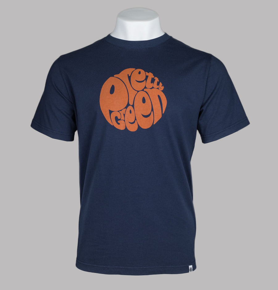 Pretty Green Gillespie Logo T-Shirt Dark Navy