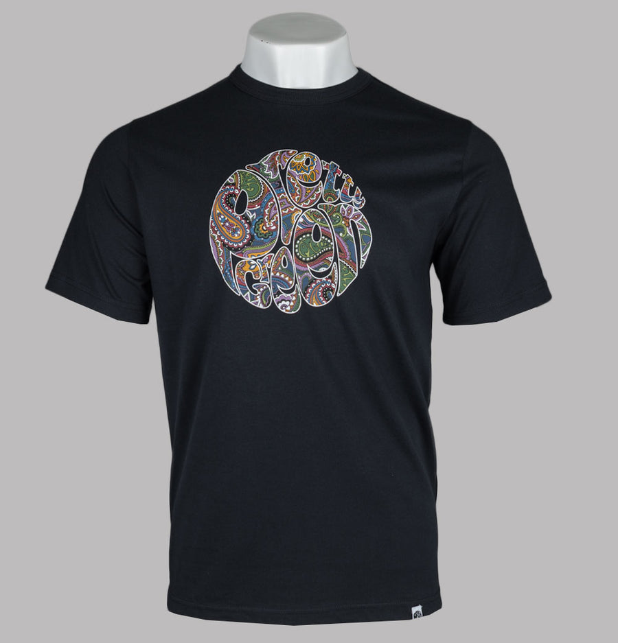 Pretty Green House Paisley Logo T-Shirt Black