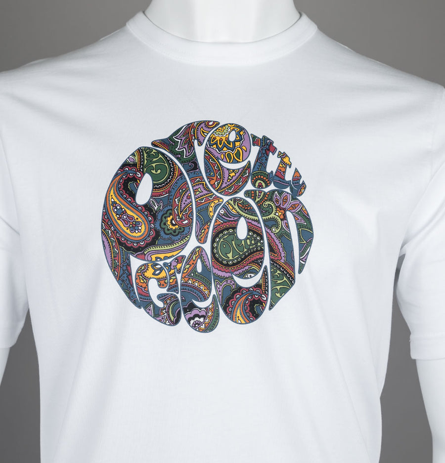 Pretty Green House Paisley Logo T-Shirt White