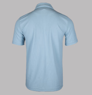 Pretty Green Islington SS Zip Polo Shirt Light Blue