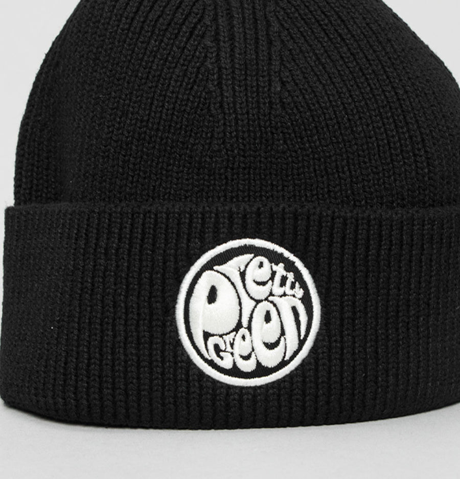 Pretty Green Logo Knit Beanie Black