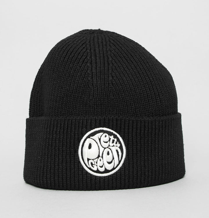 Pretty Green Logo Knit Beanie Black