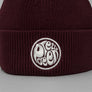 Pretty Green Logo Knit Beanie Burgundy