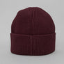 Pretty Green Logo Knit Beanie Burgundy