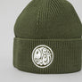 Pretty Green Logo Knit Beanie Khaki