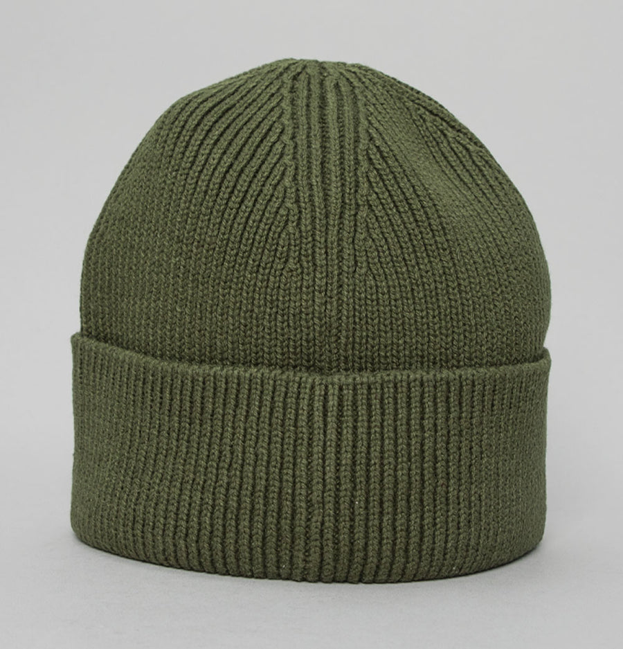 Pretty Green Logo Knit Beanie Khaki