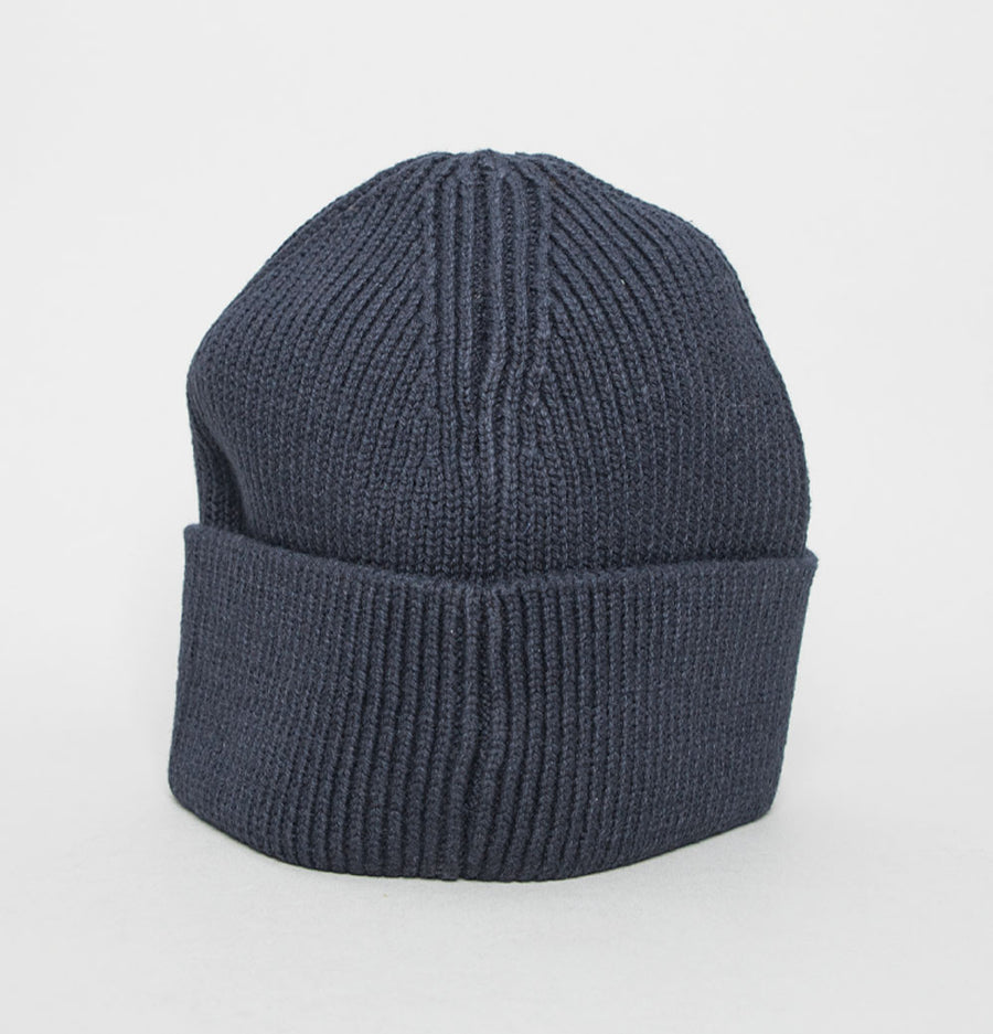 Pretty Green Logo Knit Beanie Navy