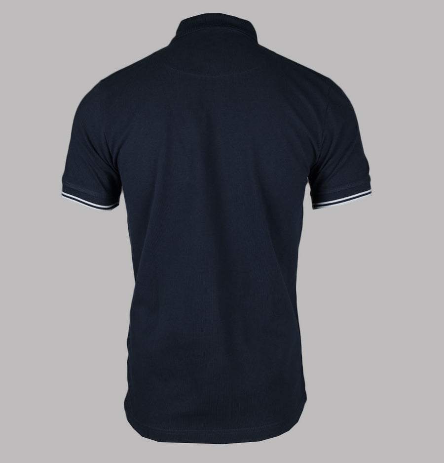 Pretty Green Mountfield Zip Polo Shirt Navy