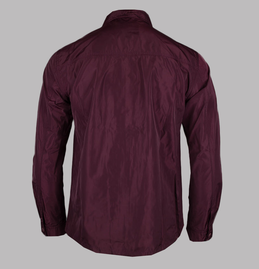 Pretty Green Porter Overshirt Burgundy