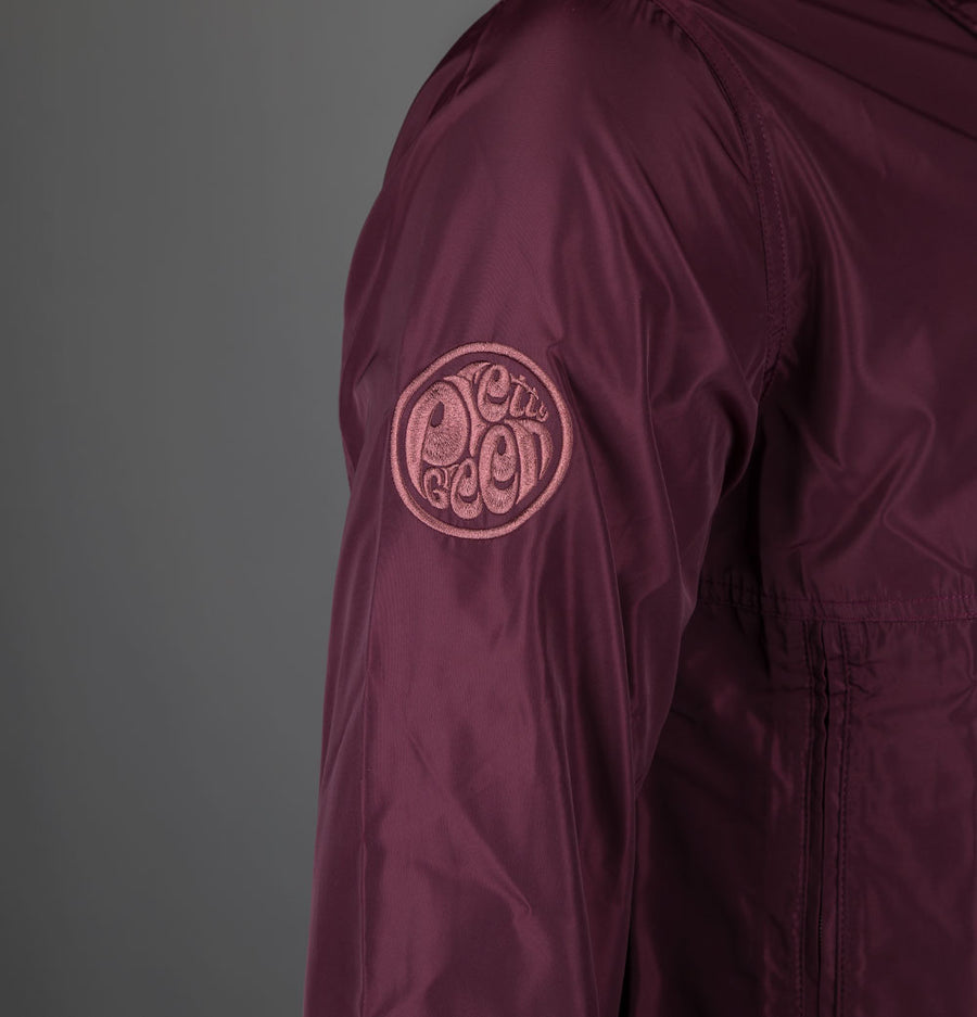 Pretty Green Porter Overshirt Burgundy