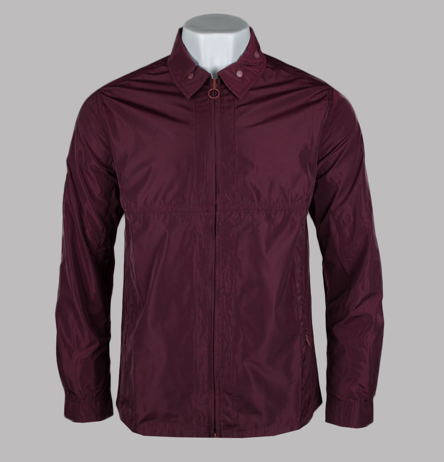 Pretty Green Porter Overshirt Burgundy