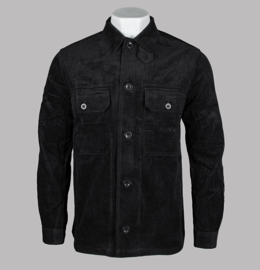 Pretty Green Reed Corduroy Overshirt Black