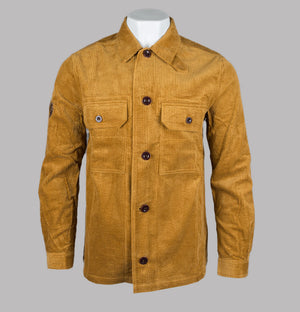 Pretty Green Reed Corduroy Overshirt Brown