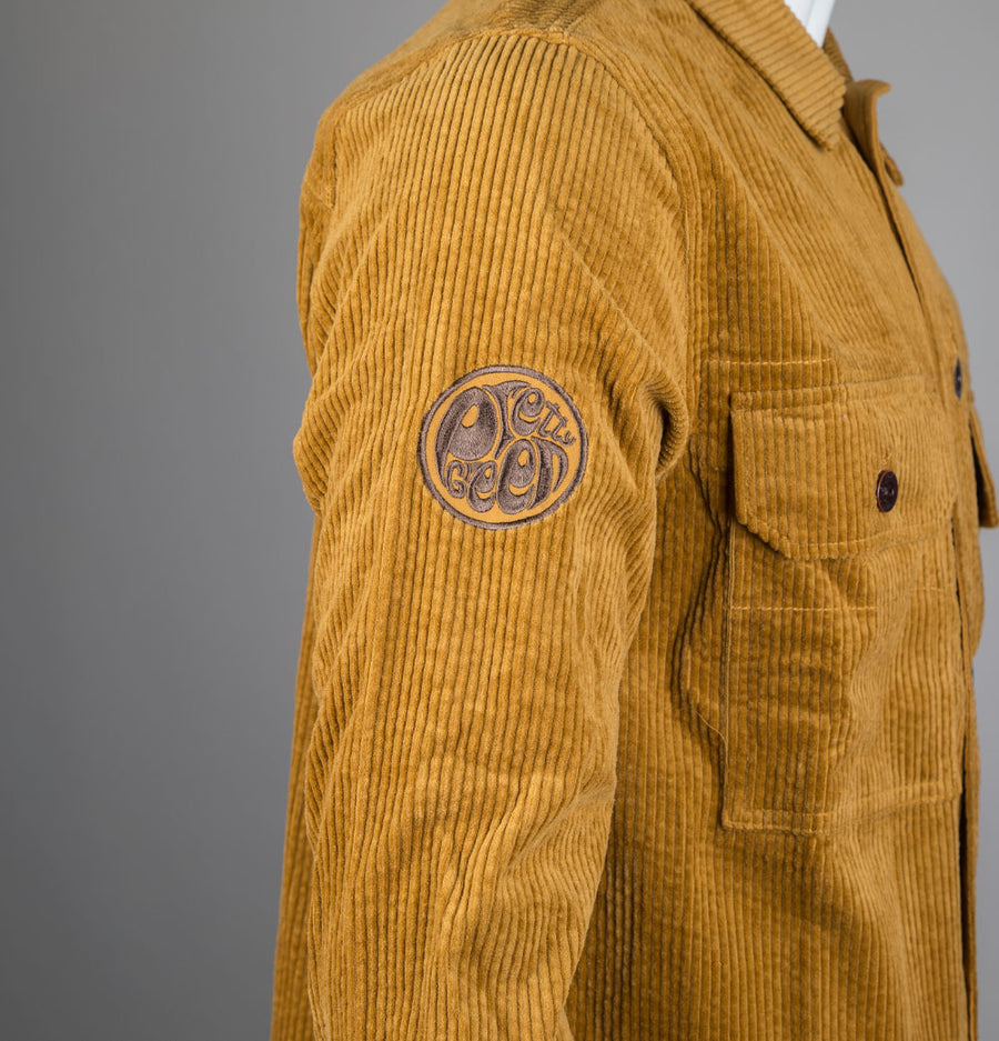 Pretty Green Reed Corduroy Overshirt Brown