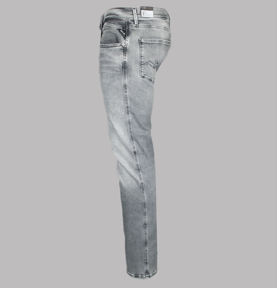Replay Anbass Slim Fit Hyperflex Jeans Medium Grey Dust