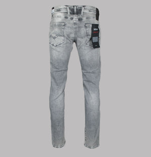 Replay Anbass Slim Fit Hyperflex Jeans Medium Grey Dust