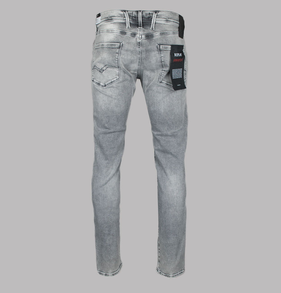 Replay Anbass Slim Fit Hyperflex Jeans Medium Grey Dust