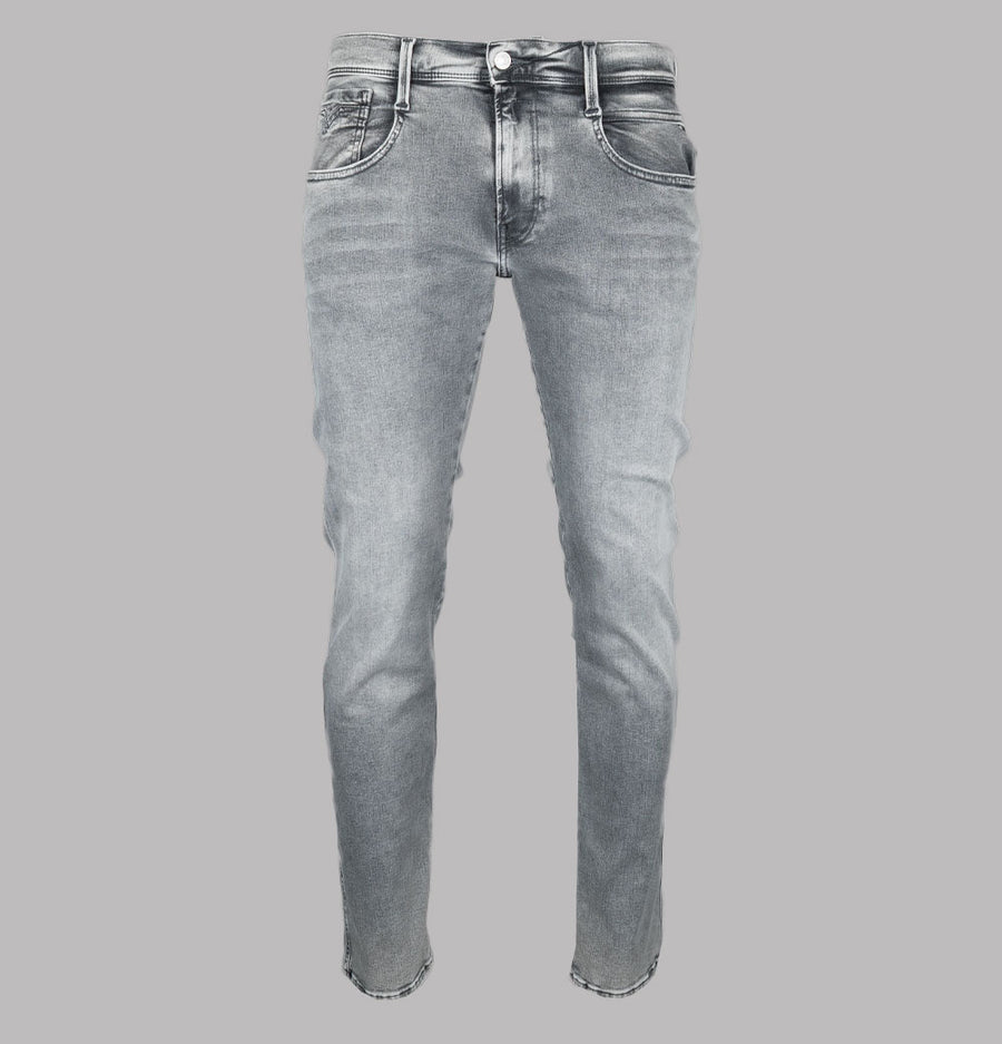 Replay Anbass Slim Fit Hyperflex Jeans Medium Grey Dust
