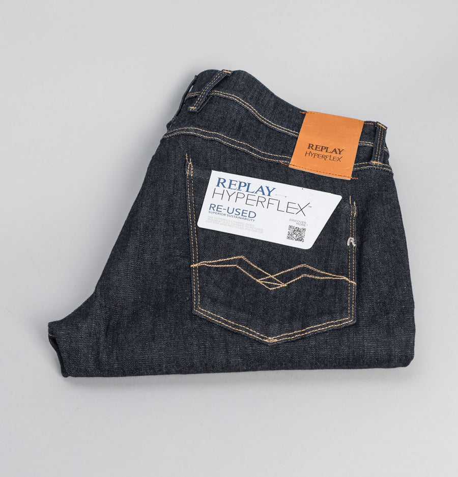 Replay Anbass Slim Fit Hyperflex Re-Used Jeans Indigo