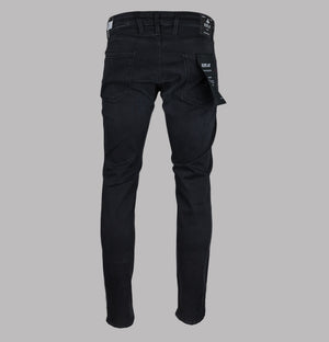 Replay Anbass Slim Fit Power Stretch Jeans Black