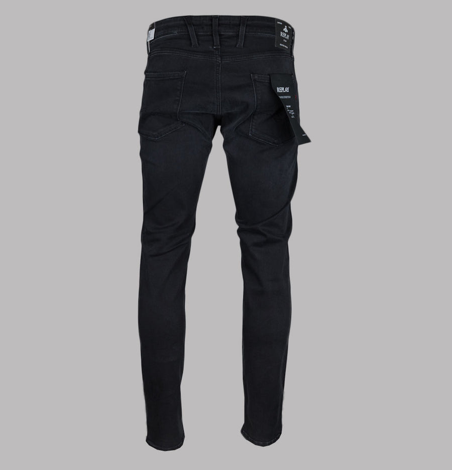Replay Anbass Slim Fit Power Stretch Jeans Black