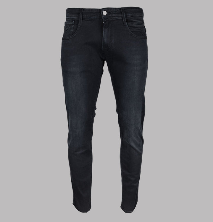 Replay Anbass Slim Fit Power Stretch Jeans Black