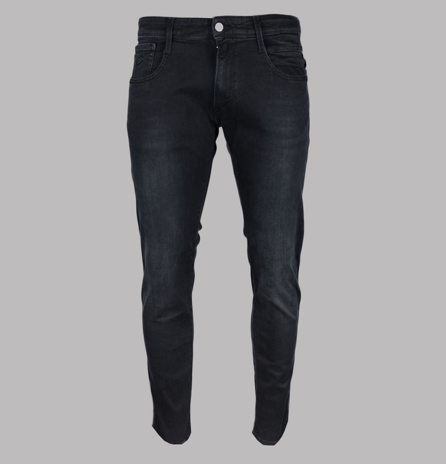 Replay Anbass Slim Fit Power Stretch Jeans Black