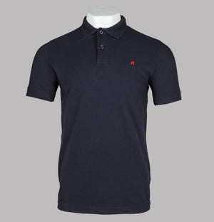 Replay Cotton Pique Polo Shirt Navy