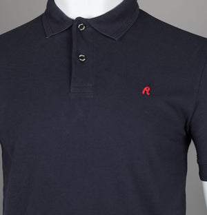 Replay Cotton Pique Polo Shirt Navy