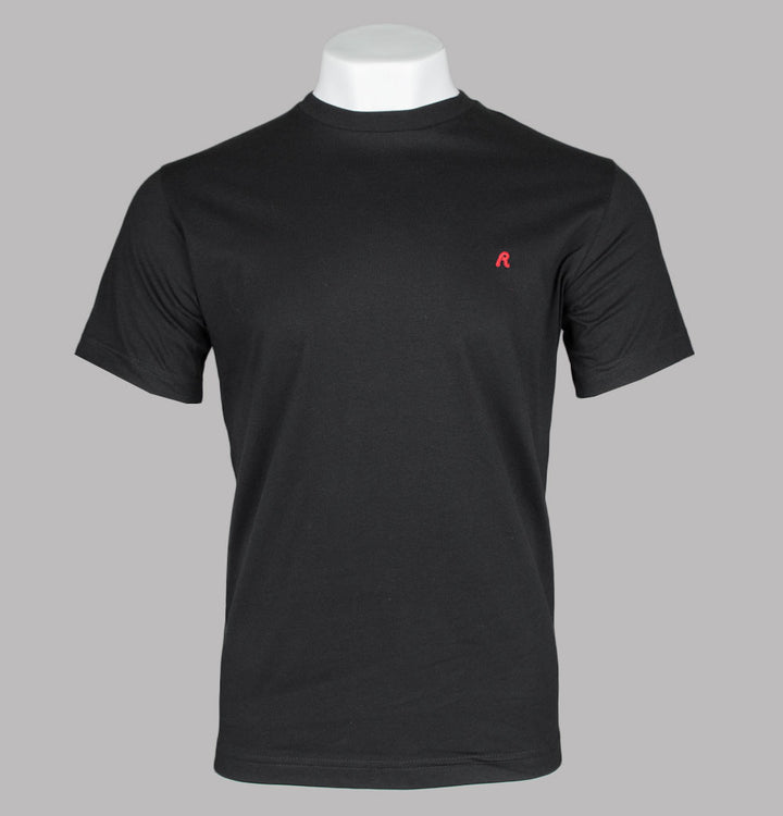Replay Embroidered R Logo T-Shirt Black