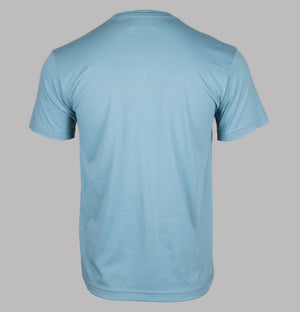 Replay Embroidered R Logo T-Shirt Blue