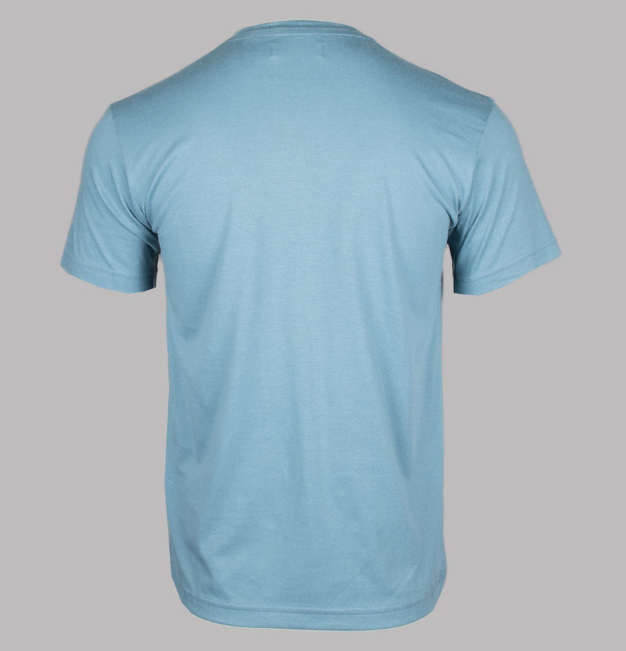 Replay Embroidered R Logo T-Shirt Blue