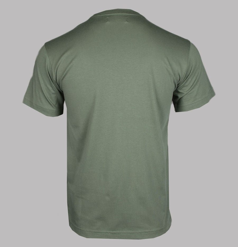 Replay Embroidered R Logo T-Shirt Green
