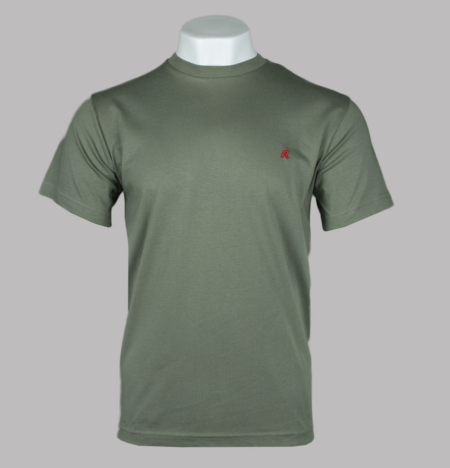 Replay Embroidered R Logo T-Shirt Green