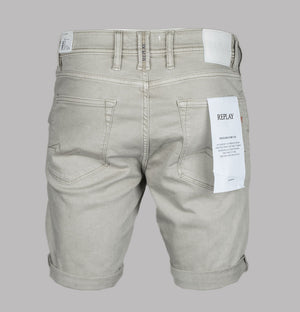 Replay RBJ.981 Tapered Fit Denim Shorts Oatmeal Beige