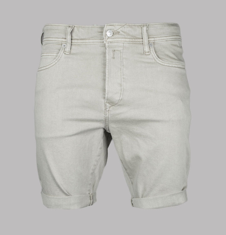 Replay RBJ.981 Tapered Fit Denim Shorts Oatmeal Beige