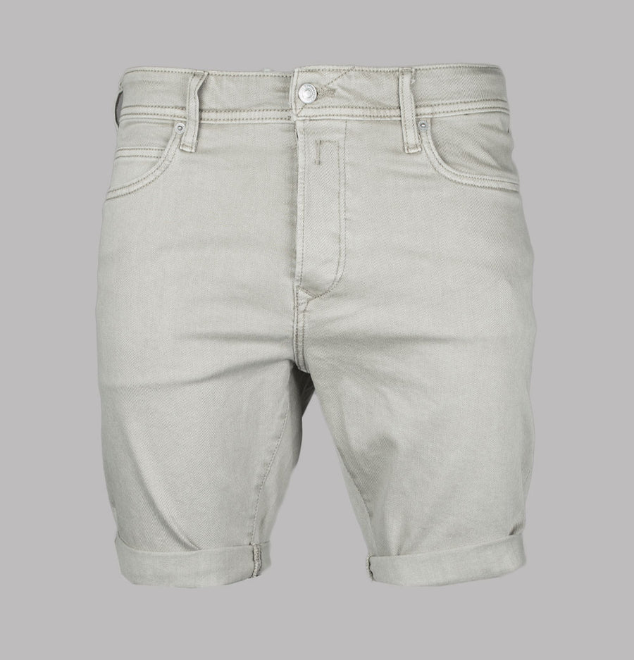 Replay RBJ.981 Tapered Fit Denim Shorts Oatmeal Beige