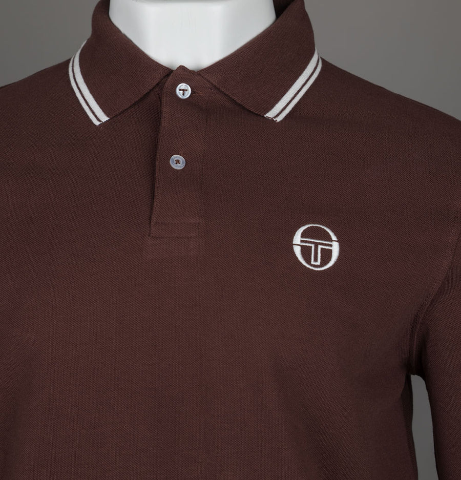 Sergio Tacchini 020 LS Polo Shirt Bitter Chocolate/Gardenia