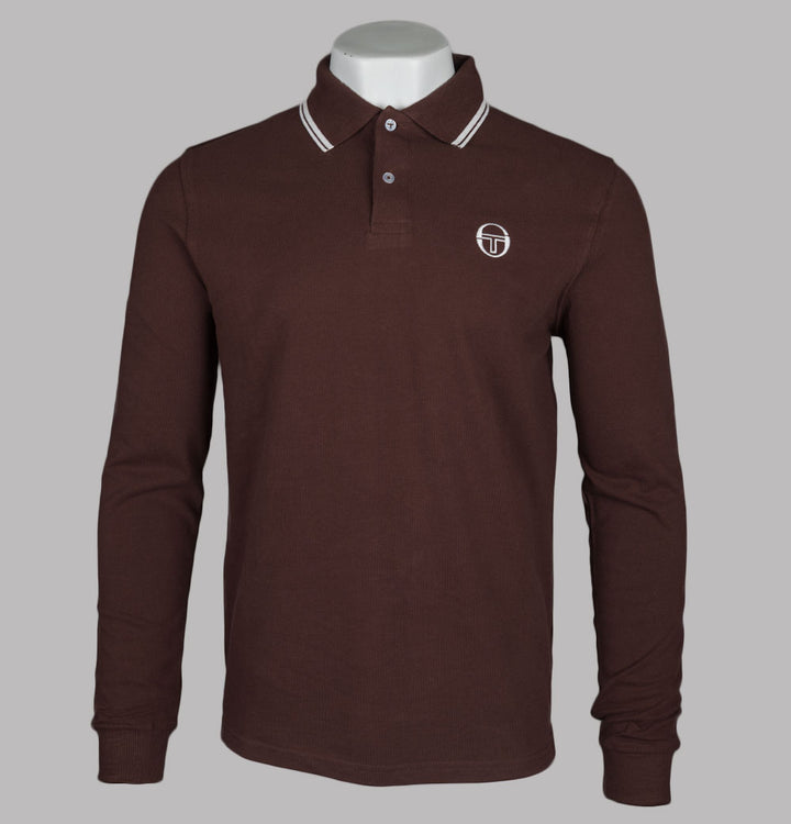 Sergio Tacchini 020 LS Polo Shirt Bitter Chocolate/Gardenia
