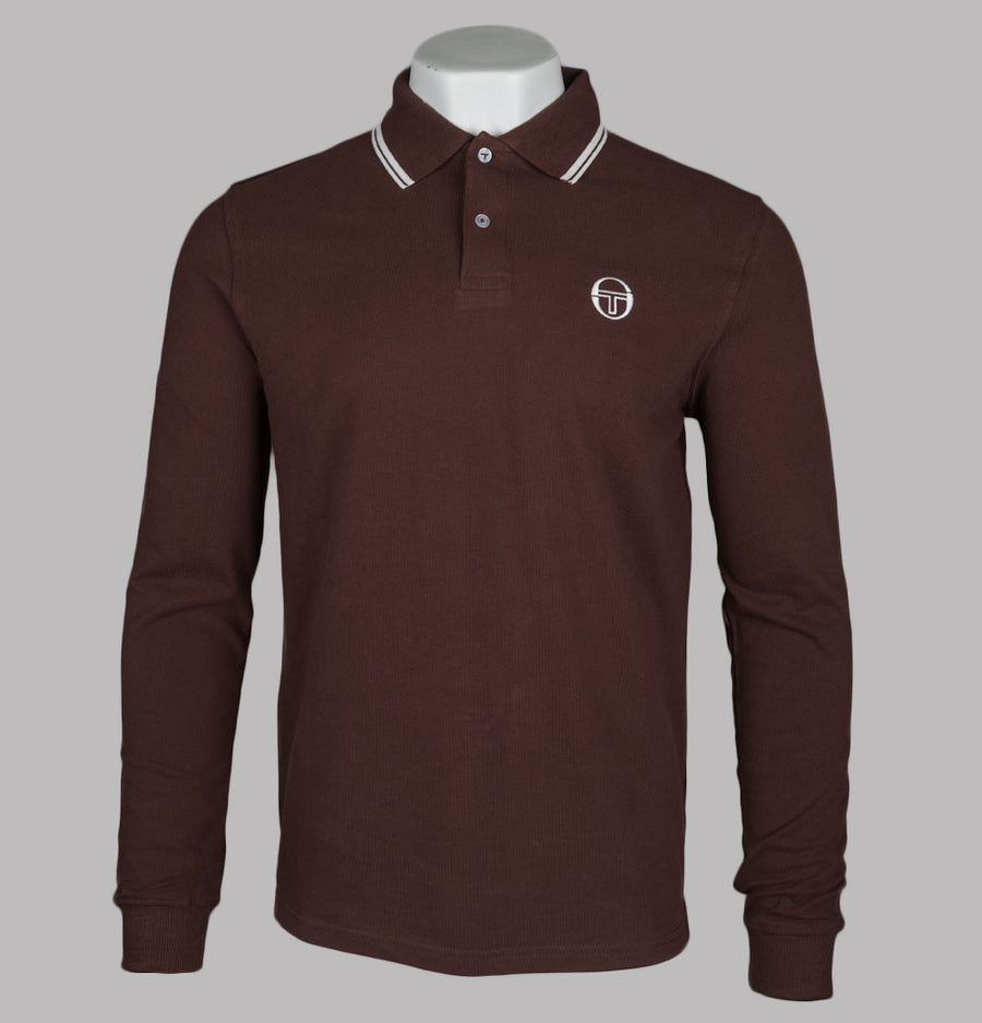 Sergio Tacchini 020 LS Polo Shirt Bitter Chocolate/Gardenia