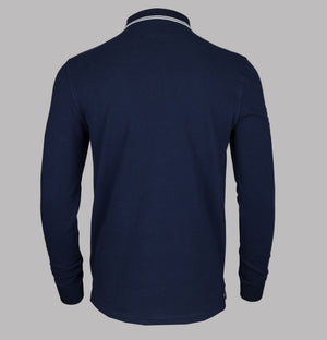 Sergio Tacchini 020 LS Polo Shirt Maritime Blue/White