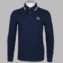 Sergio Tacchini 020 LS Polo Shirt Maritime Blue/White
