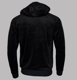 Sergio Tacchini Albi Velour Hooded Track Top Black/Gold
