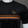 Sergio Tacchini Ayme Velour T-Shirt Black/Gold