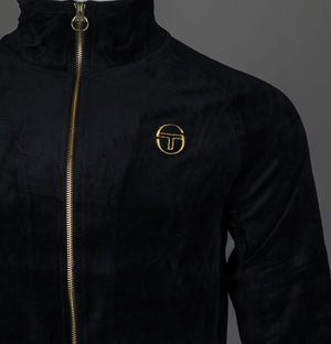 Sergio Tacchini Court Velour Track Top Black