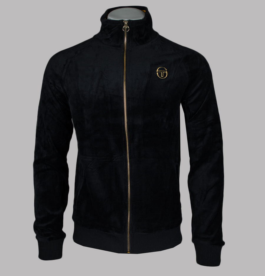 Sergio Tacchini Court Velour Track Top Black